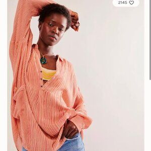 FREE PEOPLE WAVERLY STRIPE TUNIC S